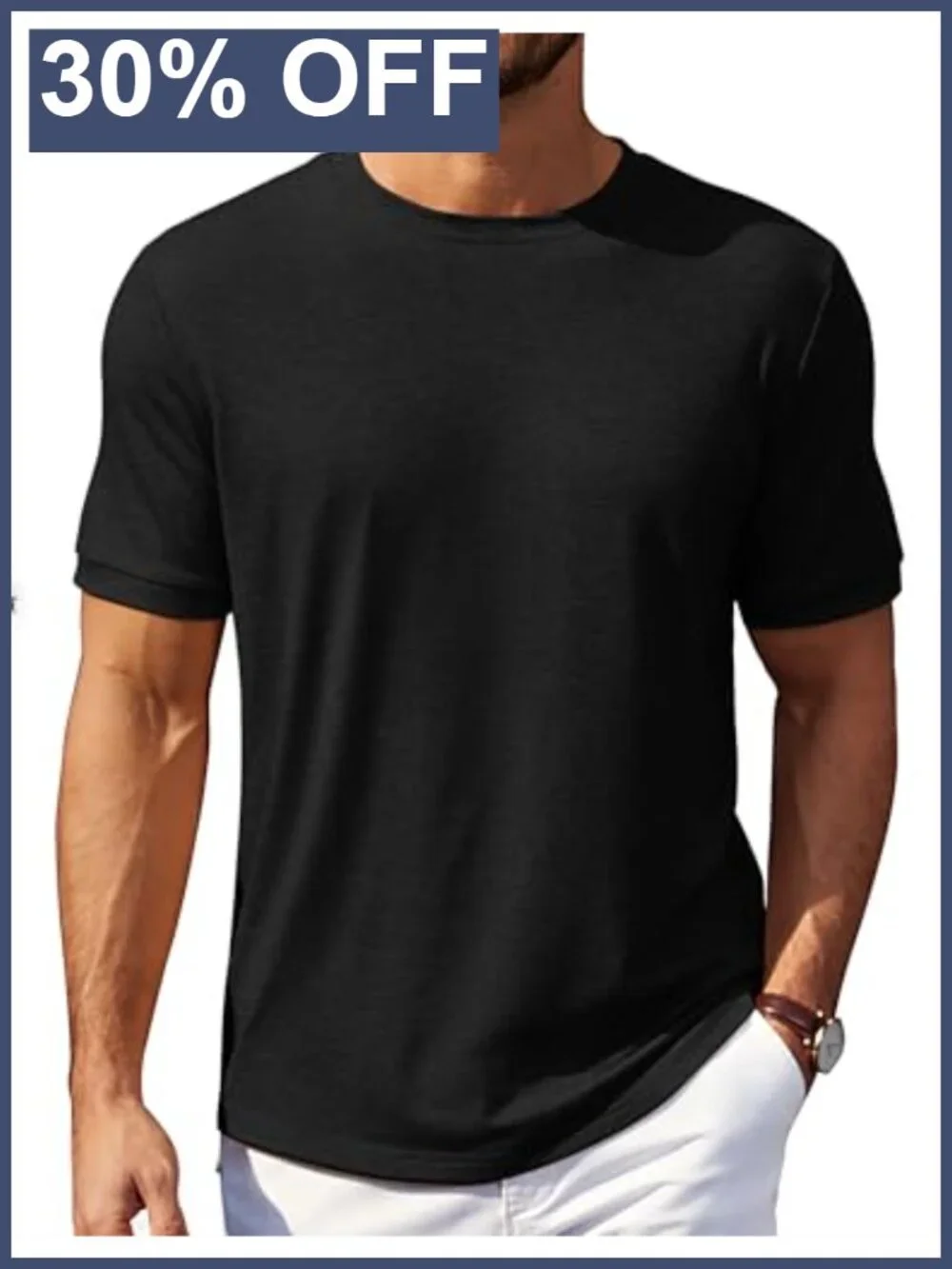 Mens Crew Neck Short Sleeve T-Shirt Regular Fit Basic Tee Casual Summer